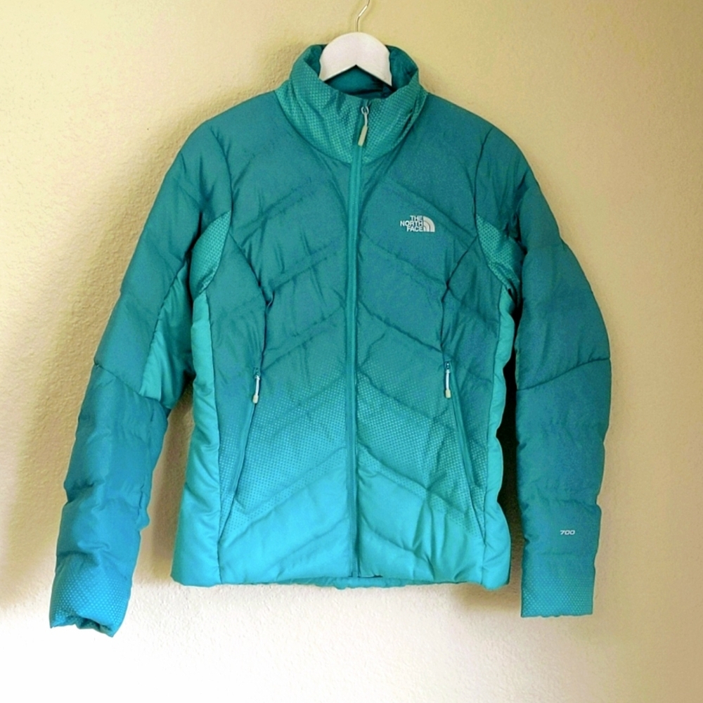 North Face Teal Puffer 700 Fill Down Coat Size S